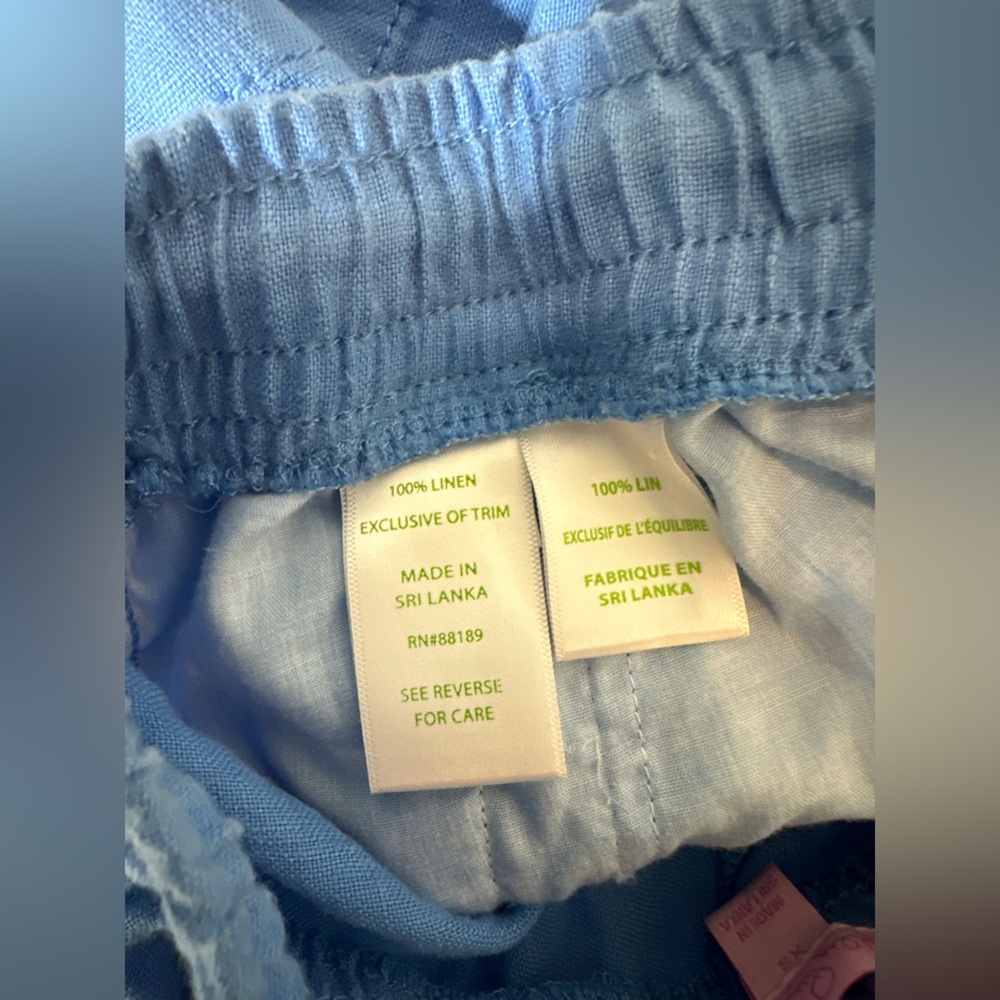 Lilly Pulitzer Light Blue Linen Bike Shorts